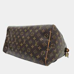 Pre Owned Louis Vuitton Brown Monogram Canvas Speedy 35 bag
