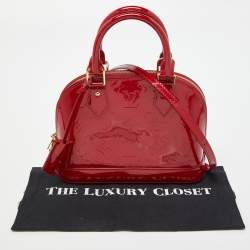 Pre Owned Louis Vuitton Indian Rose Monogram Vernis Alma BB Bag