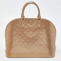 Louis Vuitton Beige Poudre Monogram Vernis Alma GM Bag