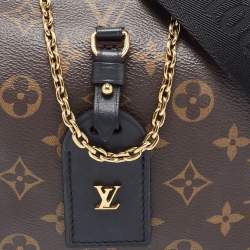 Pre Owned Louis Vuitton Black Monogram Canvas and Leather Petite Malle Souple Bag