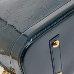 Pre Owned Louis Vuitton Green Monogram Vernis Alma GM Bag