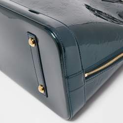 Pre Owned Louis Vuitton Green Monogram Vernis Alma GM Bag