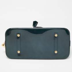 Pre Owned Louis Vuitton Green Monogram Vernis Alma GM Bag