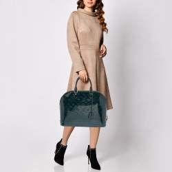 Pre Owned Louis Vuitton Green Monogram Vernis Alma GM Bag