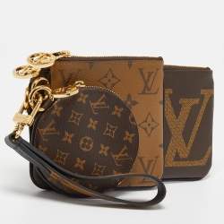 Pre Owned Louis Vuitton Monogram Canvas Trio Pouch