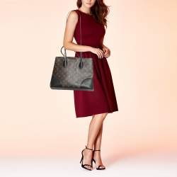 Pre Owned Louis Vuitton Black Monogram Canvas Flandrin Tote