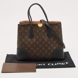 Pre Owned Louis Vuitton Black Monogram Canvas Flandrin Tote