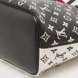 Louis Vuitton Black/White Monogram Empreinte Leather Neverfull MM Bag