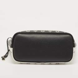 Louis Vuitton Black/White Monogram Empreinte Leather Neverfull MM Bag