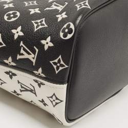 Louis Vuitton Black/White Monogram Empreinte Leather Neverfull MM Bag