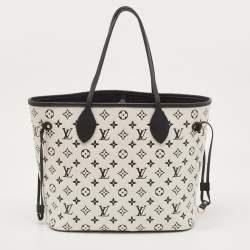 Louis Vuitton Black/White Monogram Empreinte Leather Neverfull MM Bag