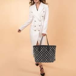 Louis Vuitton Black Monogram Empreinte Broderies Leather Neverfull MM NM Bag  - Yoogi's Closet