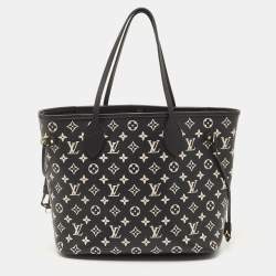 Neverfull leather tote Louis Vuitton Black in Leather - 36009811
