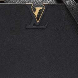 Pre Owned Louis Vuitton Black Taurillon Leather Capucines BB Bag