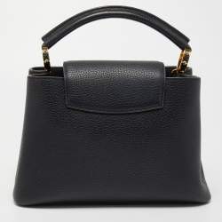 Pre Owned Louis Vuitton Black Taurillon Leather Capucines BB Bag