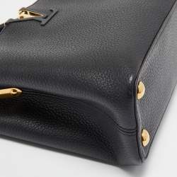 Pre Owned Louis Vuitton Black Taurillon Leather Capucines BB Bag