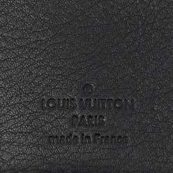 Pre Owned Louis Vuitton Black Monogram Mahina Leather Amelia Wallet