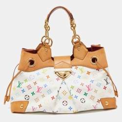 Louis Vuitton Gold/Cream Canvas and Leather Antigua Theda PM Bag at 1stDibs