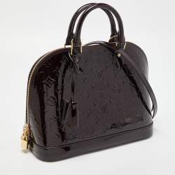 Pre Owned Louis Vuitton Amarante Monogram Vernis Alma PM Bag