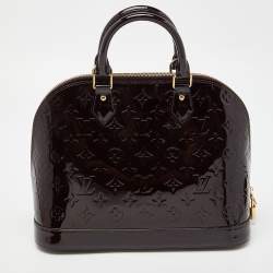 Pre Owned Louis Vuitton Amarante Monogram Vernis Alma PM Bag