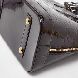 Pre Owned Louis Vuitton Amarante Monogram Vernis Alma PM Bag