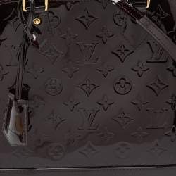 Pre Owned Louis Vuitton Amarante Monogram Vernis Alma PM Bag
