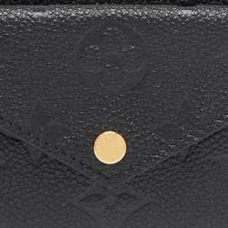 Pre Owned Louis Vuitton Black Monogram Empreinte Leather Recto Verso Card Holder