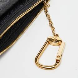 Pre Owned Louis Vuitton Black Monogram Empreinte Leather Recto Verso Card Holder