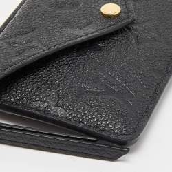 Pre Owned Louis Vuitton Black Monogram Empreinte Leather Recto Verso Card Holder
