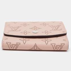 Pre Owned Louis Vuitton Magnolia Mahina Leather Iris Compact Wallet