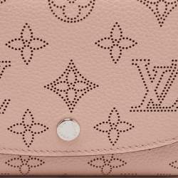 Pre Owned Louis Vuitton Magnolia Mahina Leather Iris Compact Wallet
