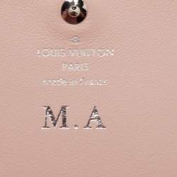 Pre Owned Louis Vuitton Magnolia Mahina Leather Iris Compact Wallet