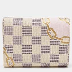 مملوكة مسبقًا Louis Vuitton Damier Azur Canvas Printed Victorine Wallet