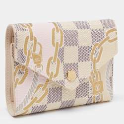 مملوكة مسبقًا Louis Vuitton Damier Azur Canvas Printed Victorine Wallet