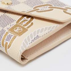 مملوكة مسبقًا Louis Vuitton Damier Azur Canvas Printed Victorine Wallet