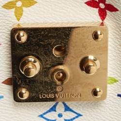 Pre Owned Louis Vuitton White/Multicolor Monogram Canvas Speedy 30 Bag