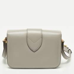 Pre Owned Louis Vuitton Grey Leather LV Pont 9 Bag