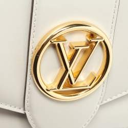 Pre Owned Louis Vuitton Grey Leather LV Pont 9 Bag