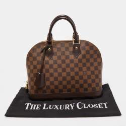 Pre Owned Louis Vuitton Damier Ebene Canvas Alma MM Bag