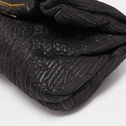 Pre Owned Louis Vuitton Black Shimmering Monogram Jacquard Limited Edition Altair Clutch