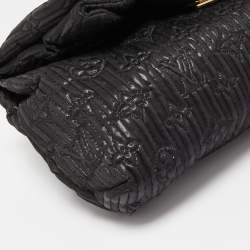 Pre Owned Louis Vuitton Black Shimmering Monogram Jacquard Limited Edition Altair Clutch