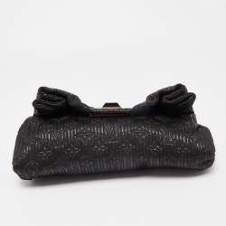 Pre Owned Louis Vuitton Black Shimmering Monogram Jacquard Limited Edition Altair Clutch
