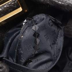 Pre Owned Louis Vuitton Black Shimmering Monogram Jacquard Limited Edition Altair Clutch