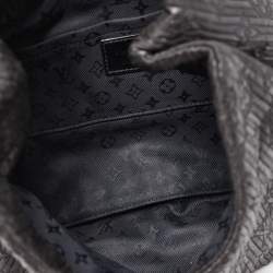 Pre Owned Louis Vuitton Black Shimmering Monogram Jacquard Limited Edition Altair Clutch