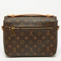 Pre Owned Louis Vuitton Monogram Canvas Pochette Metis Bag