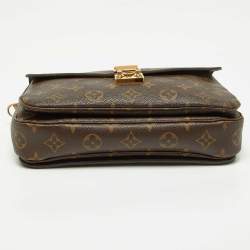 Pre Owned Louis Vuitton Monogram Canvas Pochette Metis Bag