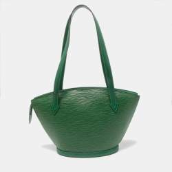 Pre Owned Louis Vuitton Borneo Green Epi Leather Saint Jacques PM Tote