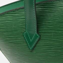 Pre Owned Louis Vuitton Borneo Green Epi Leather Saint Jacques PM Tote