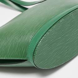 Pre Owned Louis Vuitton Borneo Green Epi Leather Saint Jacques PM Tote