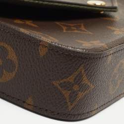 Pre Owned Louis Vuitton Khaki Monogram Canvas Félicie Strap & Go